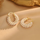 Sweet Pearl Luxury Cross Border Hoop Earrings