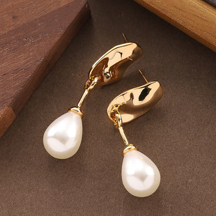 Pearl Luxury Earrings Slimming Hoop Face Long