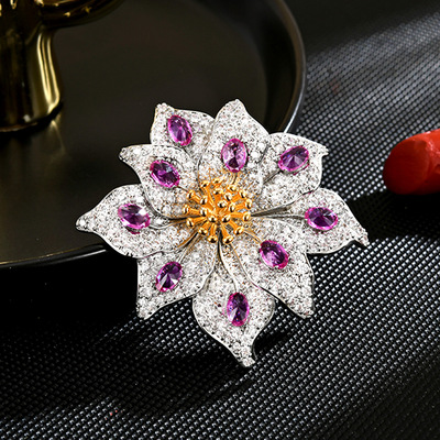 高级感轻奢太阳花胸针气质优雅