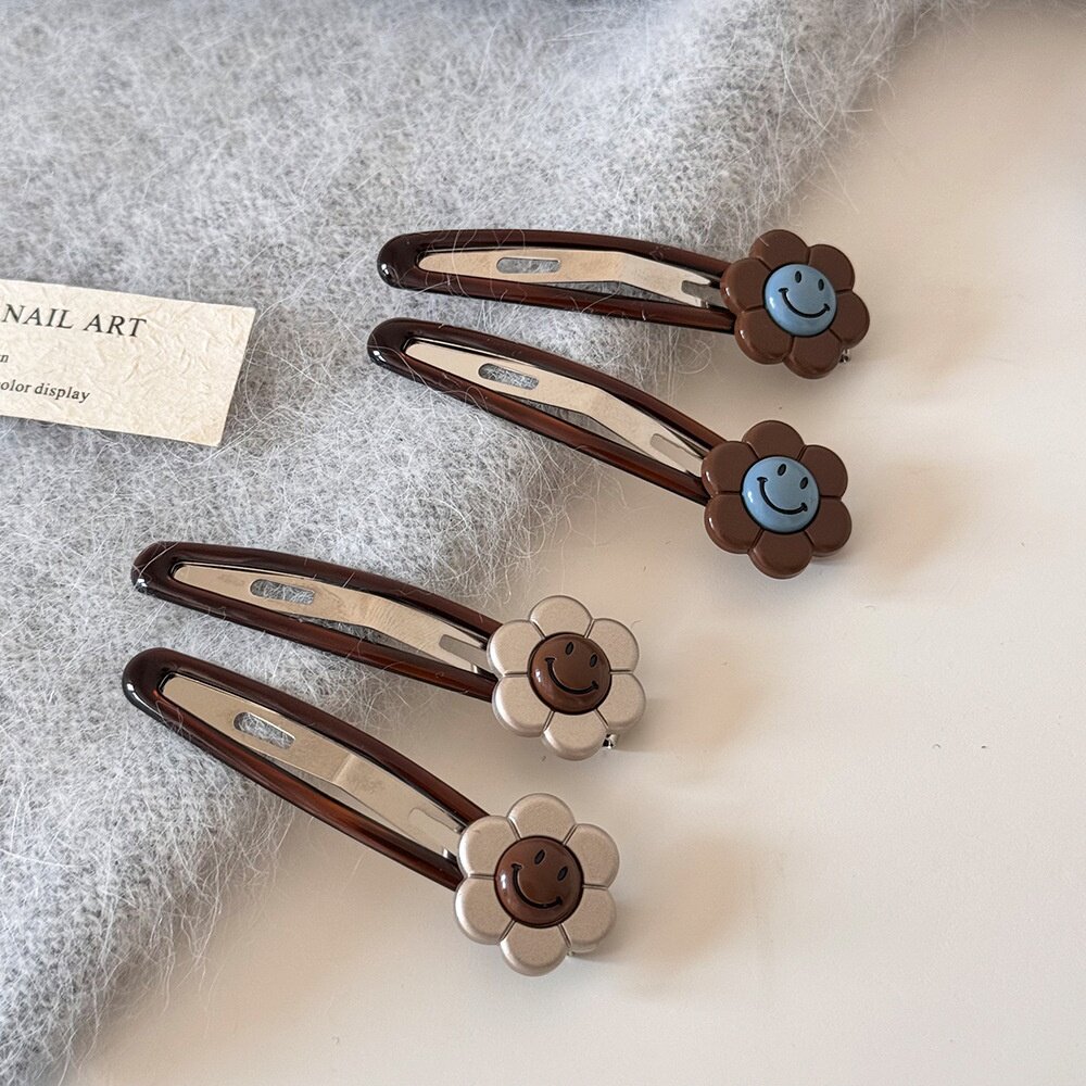 Delicate Versatile Korean Hair Clip Teardrop Flower for Kids