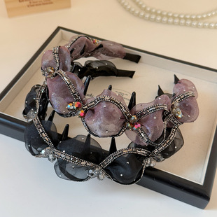 Crystal Band Star Headband Slip Hair Non Mesh Bow