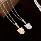 Geometric Shovel Pendant Necklace Elegant