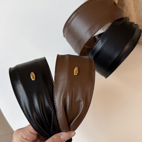 金标皮质发箍美拉德秋冬