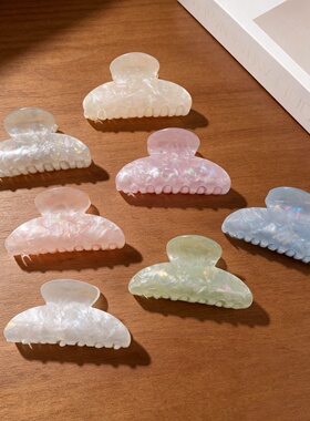 Iridescent Shell Claw Clip, Mermaid Updo Hair Accessory