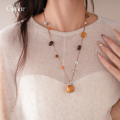 欧美跨境钛钢多元素项链