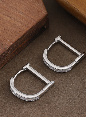 Single Row Ear Cuffs, Zircon Sparkling Minimalist Earrings