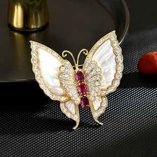 Luxury Butterfly Brooch, Elegant Coat Lapel Pin