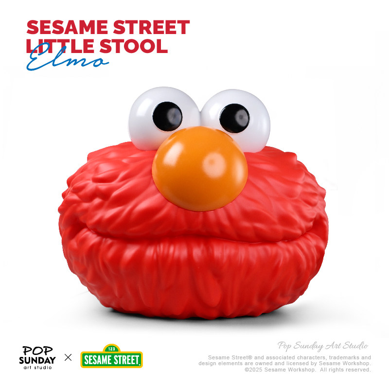 POP SUNDAY联名芝麻街elmo小矮凳卡通居家矮凳换鞋凳创意生日礼物