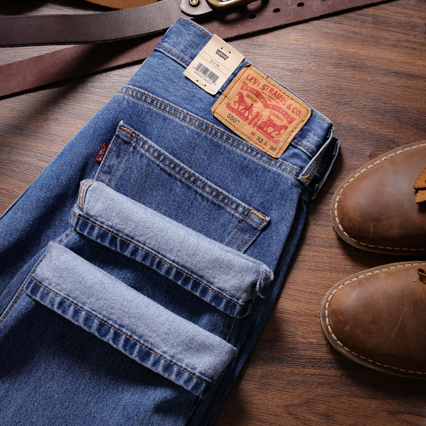 阿瞳牛社Levis李维斯550系列男士牛仔裤中腰直筒长裤休闲百搭新品
