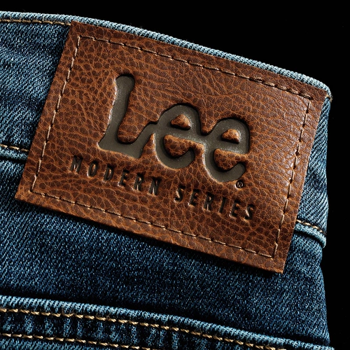 Lee, темно-синие ретро элитные приталенные джинсы, средняя посадка