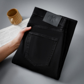 Calvin 微弹长裤 Klein新款 男士 潮40JM744 黑色直筒牛仔裤 阿瞳牛社