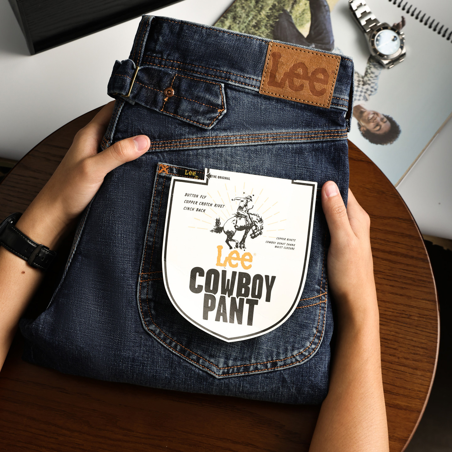 阿瞳牛社Lee李Brooklyn西部13OZ高腰直筒纽扣水洗猫须复古牛仔裤,男装,牛仔裤,淘宝优惠券,粉丝福利购,淘宝优惠卷