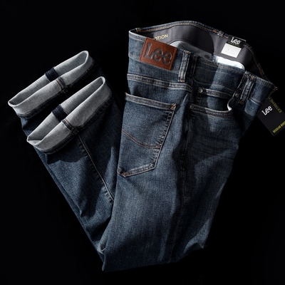 Lee李男士宽松直筒牛仔裤