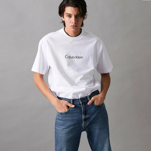 CalvinKlein男圆领印花短袖T恤