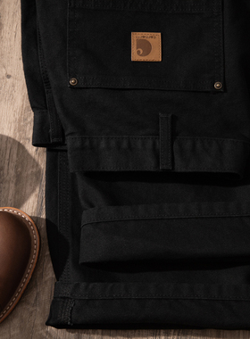 阿瞳牛社Carhartt卡哈特B136复古加厚帆布工装裤男直筒伐木裤新款