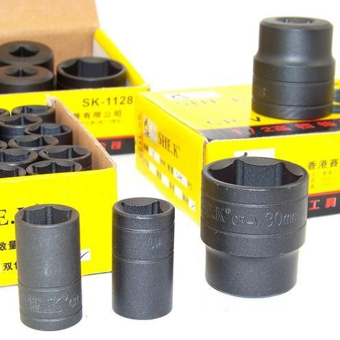 香港赛科SHE.K 1/2 黑色亚光套筒铬钒钢 磨砂套筒 汽修 401A