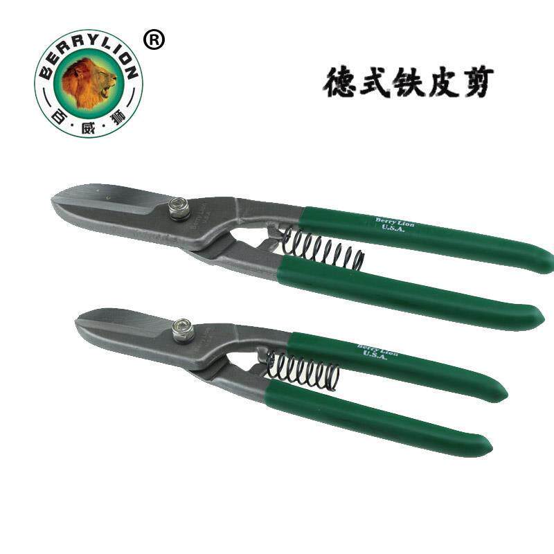 百威狮 8-14寸得式铁皮剪/镀镍 不锈钢板剪刀/铁网剪/五金工具剪