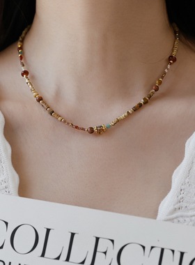 复古高级感天然石大地色系串珠