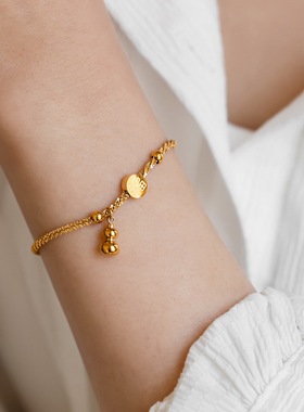 新中式爆闪葫芦福牌手链女