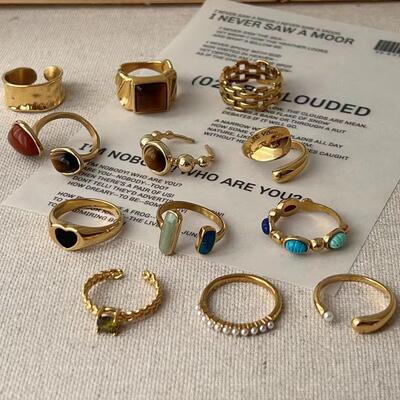 不规则凹凸锤面食指戒个性