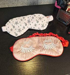 出口欧美 可爱睫毛星星遮光眼罩睡眠眼罩