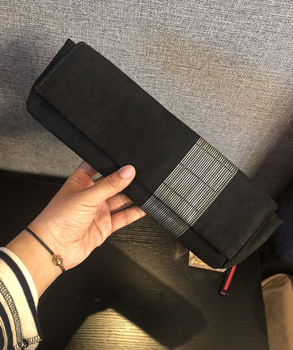 HR出口欧美高档绒布黑色化妆包