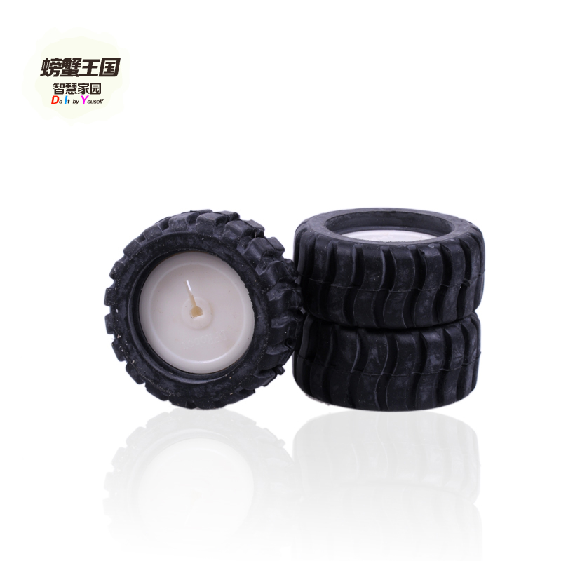 diyÍæ¾ß³µÄ£ÐÍÅä¼þ 3MM D×Ö¿×ÂÖÌ¥ ³µÂÖ Ö±¾¶43mm Ï𽺳µÂÖ 1¸ö