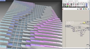 FY55 gh电池组炫彩阳台栏板建筑立面grasshopper参数化设计素材