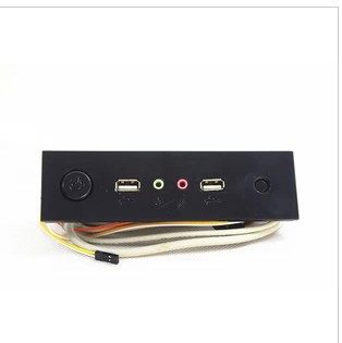 机箱光驱位前置面板HD音频 2*USB/开关/重启0.7M