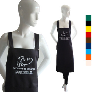 工作围裙订制订制印刷酒店餐饮围裙套袖印图印字工作服美容服