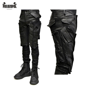 多袋炮弹裤 男士 修身 裤 小脚 弹力休闲工装 CHAUNK先锋暗黑Julius风格