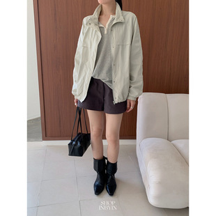 IBY 2026春款机能风立领外套女薄款外搭防晒开衫宽松显瘦休闲上衣