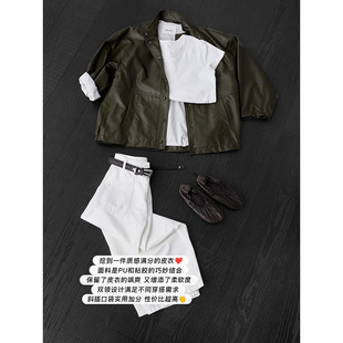 AG 2026早春新品 长期主义  挺括柔软复古通勤皮衣外套 30257