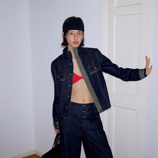 UN 2026春款上新! 巴洛克复古拼接牛仔外套女260136