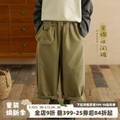 男童纯棉休闲裤 子宝宝直筒裤 春季 百搭儿童卡其色长裤 款 砚台家童装
