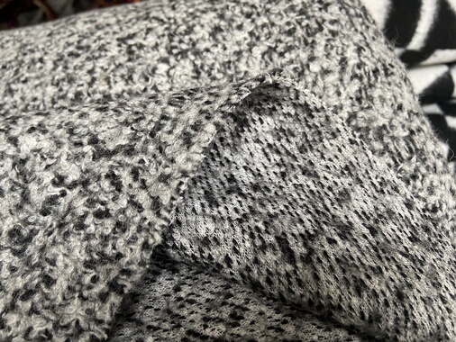 d0131 圈圈小香风羊绒设计师布料1.50米乘1.40