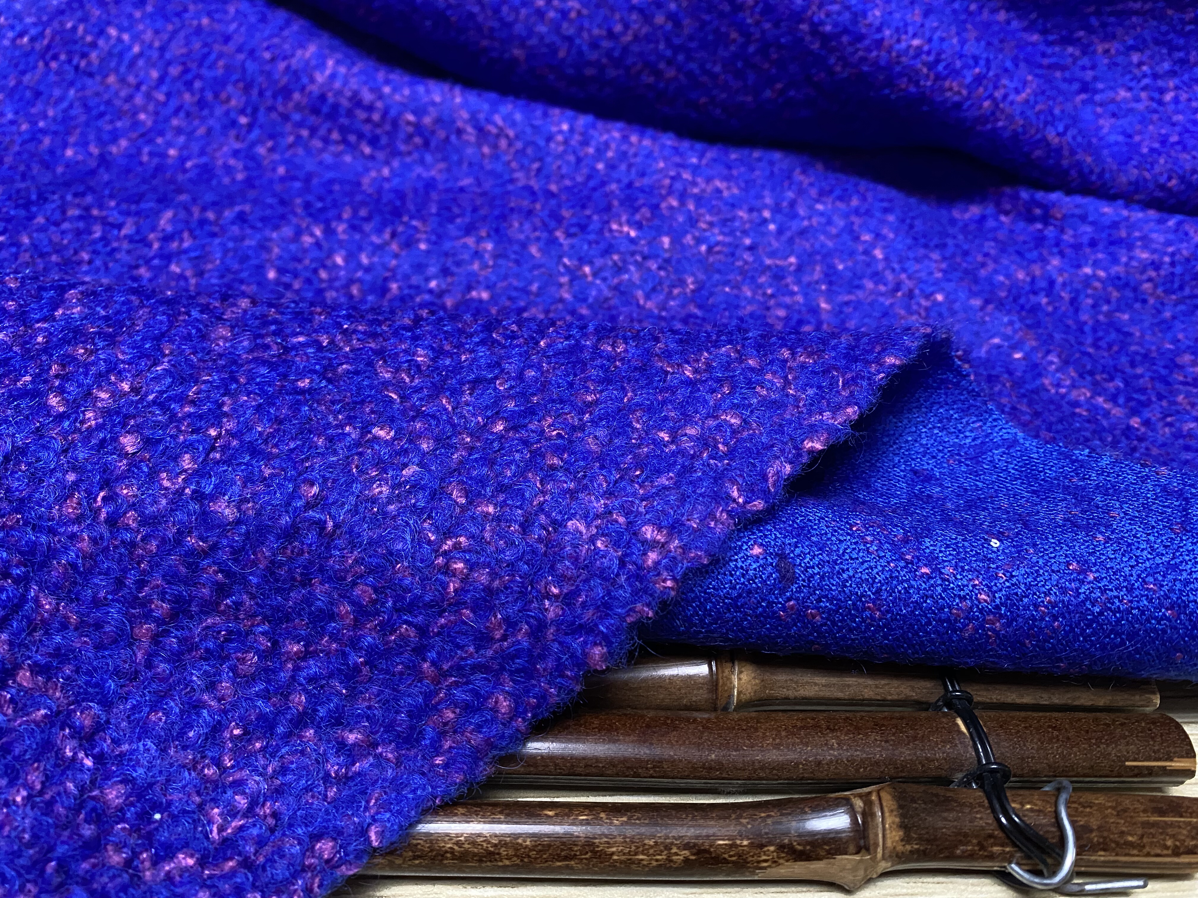 T1124 针织圈圈羊绒设计师布料1.5米×1.4米