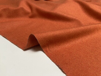 L0113 橘色日本羊绒设计师布料1.40米乘1.30