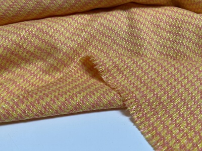 L0119 编织小香风羊绒设计师布料3.40米乘1.45