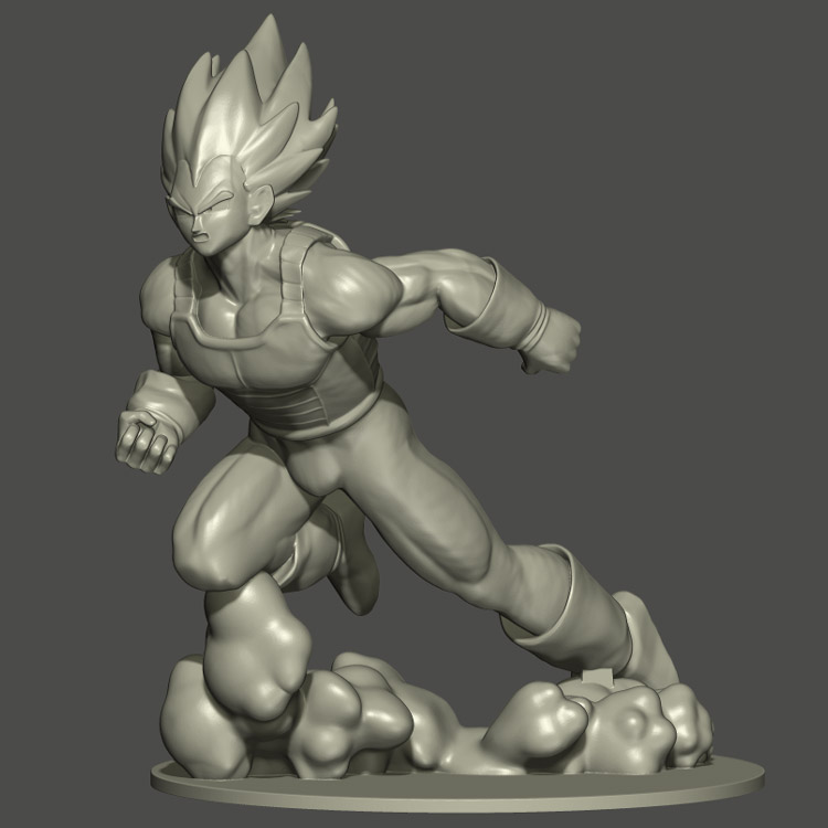 3d打印图纸模型素材龙珠贝吉塔手办STL高精雕刻圆雕图F1693