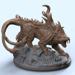 3d打印图纸模型素材文件白虎STL摆件立体圆雕图F3735