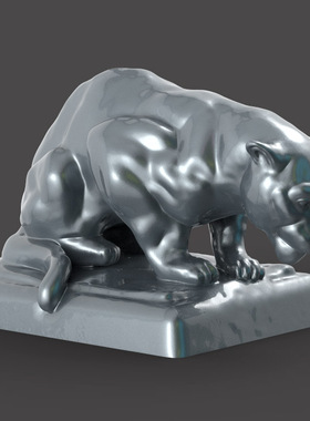 3d打印图纸模型素材文件捷豹STL摆件立体圆雕图F3791