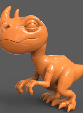 3d打印图纸模型素材文件小恐龙STL摆件圆雕图F2857