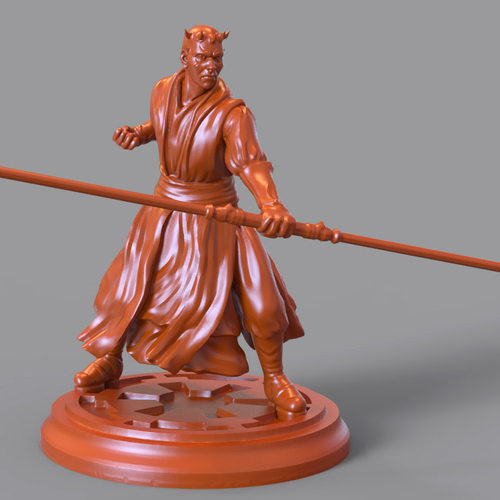 3d打印图纸模型素材星球大战达斯摩尔STL摆件圆雕图F3195