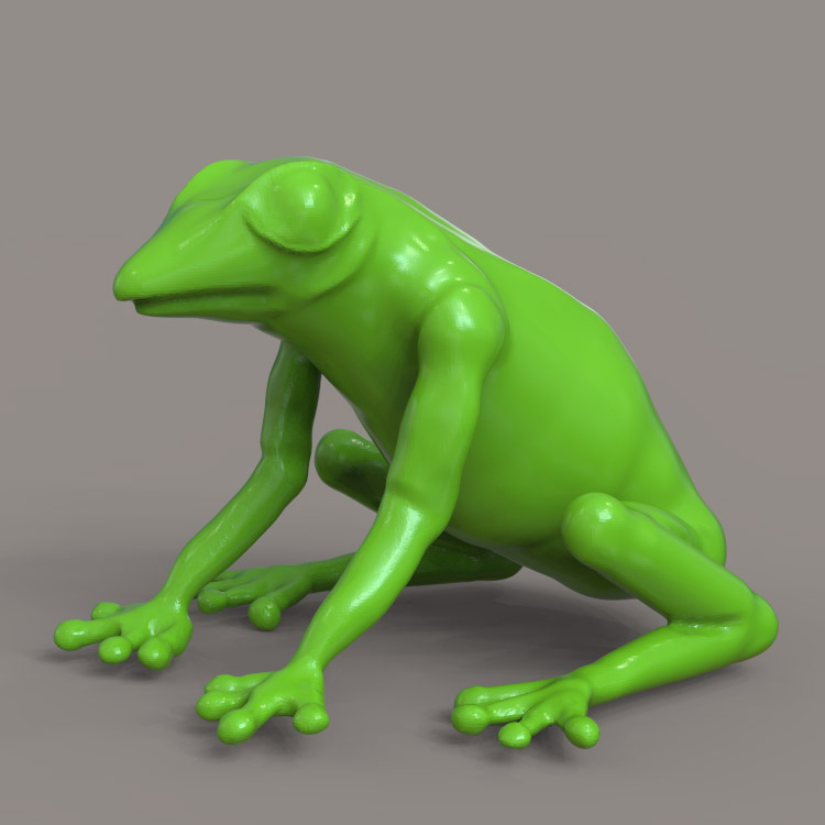3d打印图纸模型素材文件青蛙STL摆件圆雕图F2837