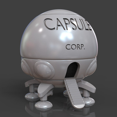 3d打印图纸模型素材龙珠飞船STL摆件圆雕图F2999