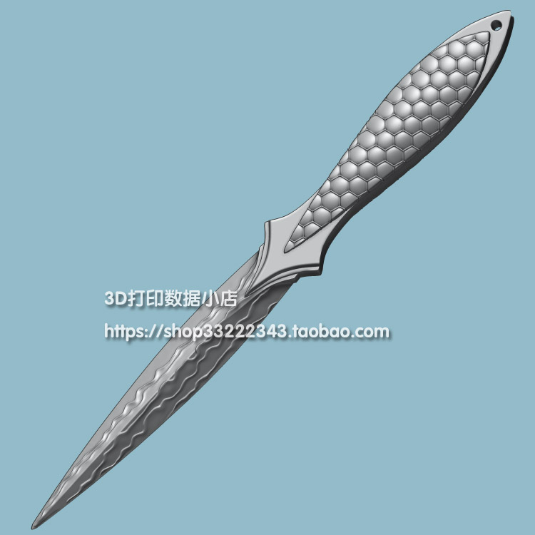 3D打印模型图纸短剑短刀素材文件STL摆件立体圆雕图F5218