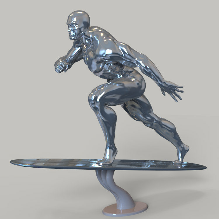 3d打印图纸模型素材文件银影侠STL手办圆雕图F2508