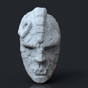 3d打印图纸模型素材文件JOJO石像鬼面具STL摆件立体圆雕图F3270