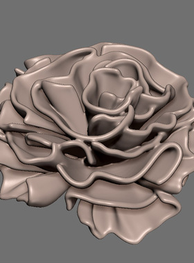 3d打印图纸模型素材花文件STL摆件圆雕图F3232